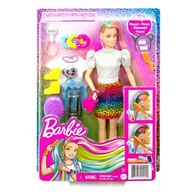 Účes pre bábiku Barbie Farebný PANTHER GRN81 Dlhé vlasy, ktoré menia farbu