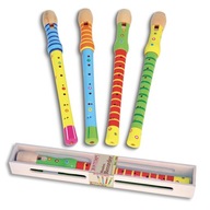 Bontempi Play Farebná drevená flauta, rôzne farby Bontempi Play Farebná drevená flauta, rôzne farby
