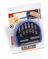 Sada bitových skrutkovacích bitov TORX v krabici s držiakom Kreator Sada bitových skrutkovacích bitov TORX v krabici s držiakom Kreator
