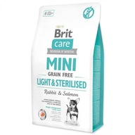 Brit Care MINI bezobilné sterilizované krmivo pre psov s králikom a lososom 2 kg