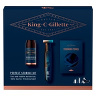 King C. Gillette set: zastrihávač + krém + uterák