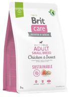 BRIT CARE UDRŽATEĽNÝ DOSPELÝ MALÝ KURACÍ HMYZ 3 KG BRIT CARE UDRŽATEĽNÝ DOSPELÝ MALÝ KURACÍ HMYZ 3 KG