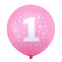 Balón číslo 1 1st Anniversary Birthday ružový balón 1 ks