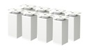 8 X NASTAVITEĽNÁ NÁBYTKOVÁ NOHA V 100 MM BIELA