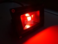 LED halogénová 10W 660nm červená pre FV elektrárne v tmavej komore