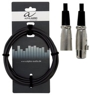 Mikro kábel ALPHA AUDIO XLR samica.-XLR samec 3m Mikro kábel ALPHA AUDIO XLR samica.-XLR samec 3m