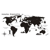 Samolepka na stenu 200cm Mapa sveta 8 + fixky Samolepka na stenu 200cm Mapa sveta 8 + fixky