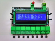 LCD TEPLOMER 8 KANÁLOVÝ ALARM DS18B20 MIN MAX