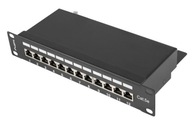 PATCH PANEL 12x 10'' 1U CAT.5e FTP čierny LANBERG PATCH PANEL 12x 10'' 1U CAT.5e FTP čierny LANBERG