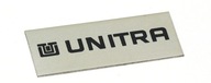 logo Nápis UNITRA FONICA na veku gramofónu MINI