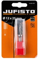 FRÉZOVANÝ OTOČNÝ PILNÍK NA OCEL KOV fi 12mm x 25 FRÉZOVANÝ OTOČNÝ PILNÍK NA OCEL KOV fi 12mm x 25