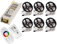 LED pás SET 5050 30m 150RGB+BIELY DOTYKOVÝ DIAĽK.
