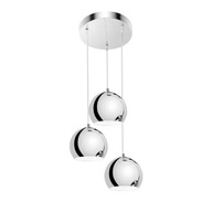 MODERNÁ ZÁVISNÁ LAMPA, GUĽOVÝ LUSTER CHR 2-202LK MODERNÁ ZÁVISNÁ LAMPA, GUĽOVÝ LUSTER CHR 2-202LK