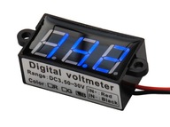 Digitálny vodotesný voltmeter 3,5-30V modrý. V55
