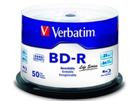Verbatim Blu-Ray BD-R 25 GB záznam 6x CB 50 ks