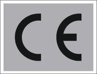 Označenie štítkom Certifikát CE 4 x 3 cm sivá