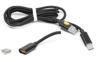 Kábel 1,2 m USB-C Type-C USB-C magnetické opletenie blk Kábel 1,2 m USB-C Type-C USB-C magnetické opletenie blk