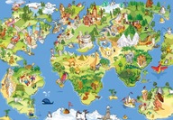 NÁlepka na stenu VZDELÁVACIE MAPA SVETA 150x95 NÁlepka na stenu VZDELÁVACIE MAPA SVETA 150x95