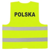 VÝSTRAŽNÁ VESTA S POĽSKOM POTLAČOU - VZADU VÝSTRAŽNÁ VESTA S POĽSKOM POTLAČOU - VZADU