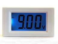 SUPER LCD Voltmeter 19mm modrý +/-20V biely panel SUPER LCD Voltmeter 19mm modrý +/-20V biely panel