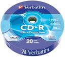 VERBATIM CD-R 700 MB, 52X RÝCHLOSŤ, 20 ks