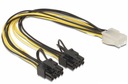 Grafický rozbočovač napájania PCI-E 6pin - 2x 8pin