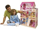 Drevený domček pre bábiky, 4 lakované 243005
