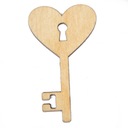 Srdiečko na kľúče 5 ks preglejka srdiečko na kľúče 5,5 cm
