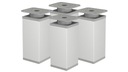 4 X ALU NOHA NASTAVITEĽNÁ NÁBYTKOVÁ NOHA V - 80 MM