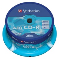 VERBATIM CD-R 700MB 80min torta 25ks AZO Crystal!!