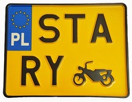 Poľsko Starožitná tabuľka, motor, registračné rámy