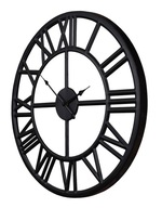 Čierne moderné podkrovné retro nástenné hodiny, 45 cm Čierne moderné podkrovné retro nástenné hodiny, 45 cm