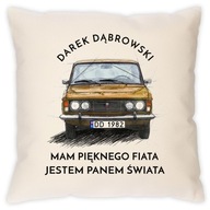 VANKÚŠ S POTLAČOU POĽSKY FIAT 125p DARČEK PRE FANOUŠKU