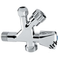 Uhlový ventil 3/8"x1/2"x3/4" práčka Uhlový ventil 3/8"x1/2"x3/4" práčka