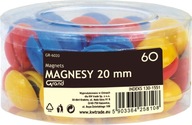 Magnety na tabuľu GRAND 20 mm, farebné, 60 ks