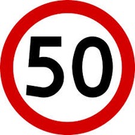 Značka B33 rýchlostný limit 50 km/h priemer 60 cm