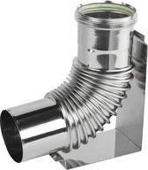 90 stupňové koleno s Turbo základňou, 1-stenový komín fi 60 90 stupňové koleno s Turbo základňou, 1-stenový komín fi 60