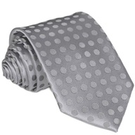 JACQUARD Hladká bodkovaná kravata, OCEL rc235 JACQUARD Hladká bodkovaná kravata, OCEL rc235