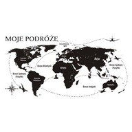 Nálepka na stenu 200cm Mapa sveta 4 + fixky Nálepka na stenu 200cm Mapa sveta 4 + fixky