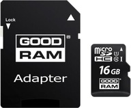 Pamäťová karta GoodRam 16GB UHS-1 microSD Adapter Pamäťová karta GoodRam 16GB UHS-1 microSD Adapter