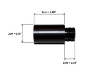 ADAPTÉR pre Bajkal IZH 61 závit 12X1mm 1/2 - 20 UNF