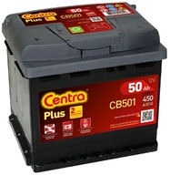 BATÉRIA CENTRA PLUS 50 AH, 450 A, CB 501, L+ BATÉRIA CENTRA PLUS 50 AH, 450 A, CB 501, L+