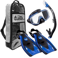 TUSA potápačský šnorchlovací set VISIO TRI-EX maska ​​šnorchel Fins M 36-42 BLUE