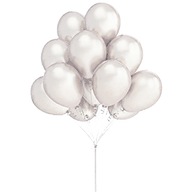 VEĽKÁ, BIELA ​​PERLA, SVÄTÉ PRIJÍMANIE, 12 KS KRSTNÝCH balónov