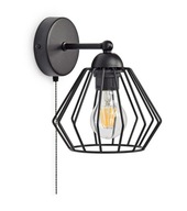 Nástenné svietidlo Loft Wire Edison vyrobené z drôtu 724-KW1 Nástenné svietidlo Loft Wire Edison vyrobené z drôtu 724-KW1
