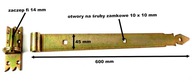 PÁNT POZINKOVANÝ PÁT ZÁPÁN + HÁK 600 MM PÁNT POZINKOVANÝ PÁT ZÁPÁN + HÁK 600 MM
