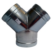 Y-T-kus 3x110mm pre odsávaciu hadicu spiro rúrka PUR ventilátor absorbér