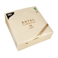 Royal Premium Hrubé obrúsky 100% celulóza 40x40 šampanské / ecru 50 ks.