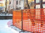 Oranžová, výstražné pletivo 1,2x50m 130g / m2.