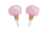 Cenovky na zmrzlinu - ružové kornútky, 10 ks